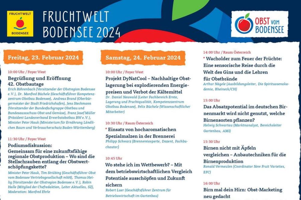 Vortragsprogramm Fruchtwelt Bodensee