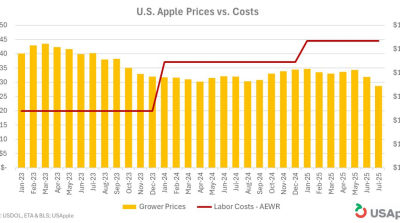Falling prices and rising labour costs in the US