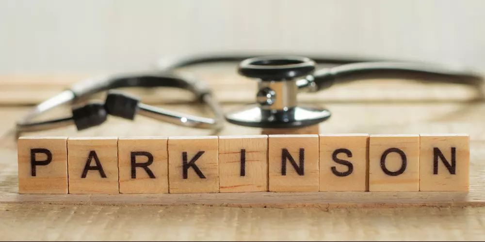 Medical and health care words writing typography lettering concept, Parkinson Disease