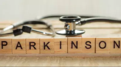 Medical and health care words writing typography lettering concept, Parkinson Disease