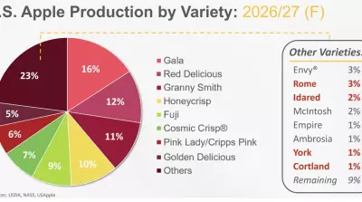 USApple erwartet 6 % weniger &Auml;pfel als im Vorjahr